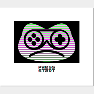 Press start Posters and Art